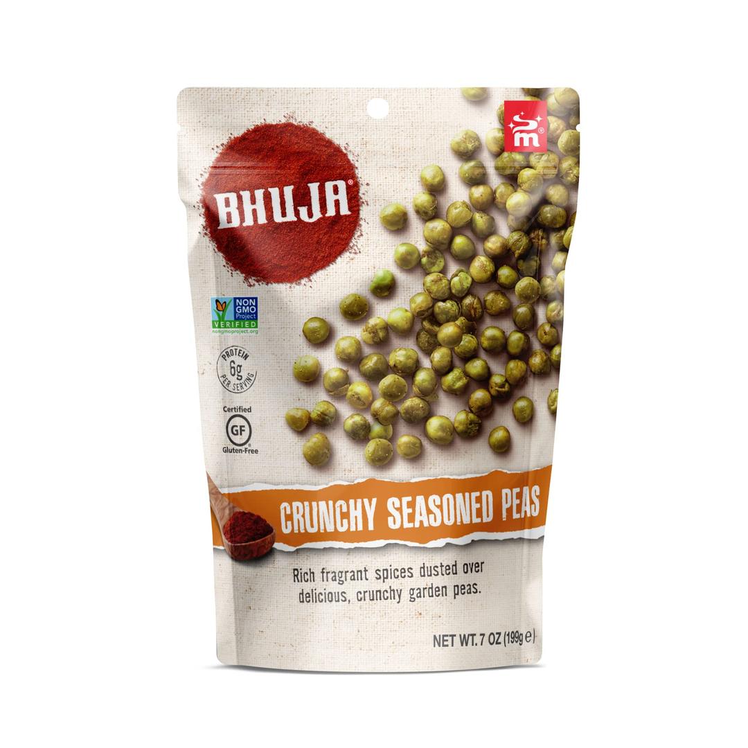 BhujaCrunchy Seasoned Peas, 7-ounce Bags (Pack of 6)