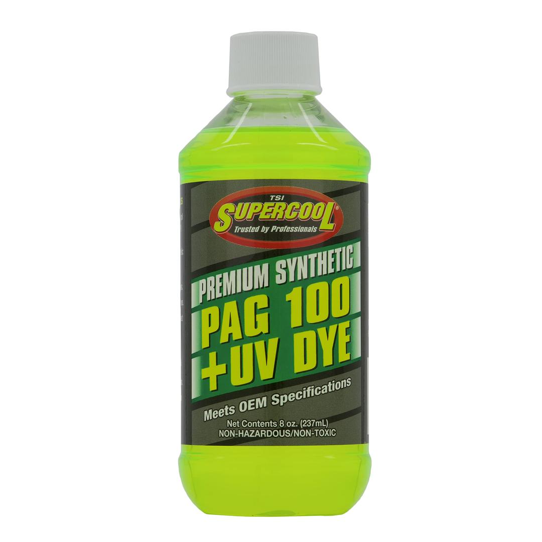 TSI SupercoolP100-8D PAG 100-Viscosity Plus U/V Dye Oil - 8 oz , Silver