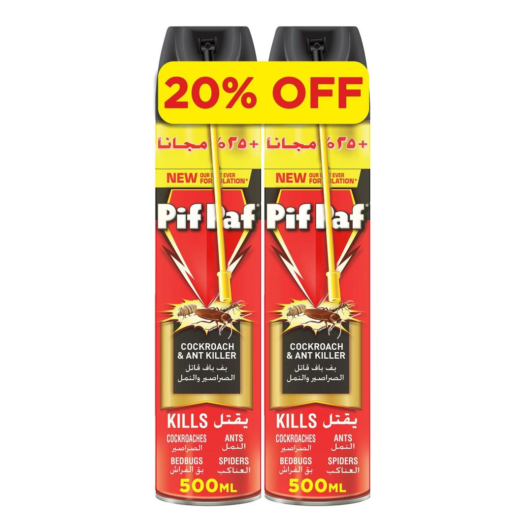 PIF PAFCockroach & Ant Killer Kill and Protect Insect Killer Spray with Best Ever Formulation 400 + 100ml Pack of 2