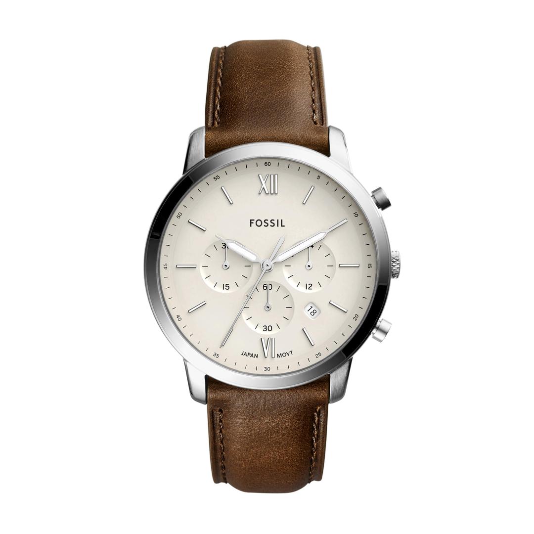 Fossil Neutra Men's Chronograph Watch with Stainless Steel Bracelet or Genuine Leather Band