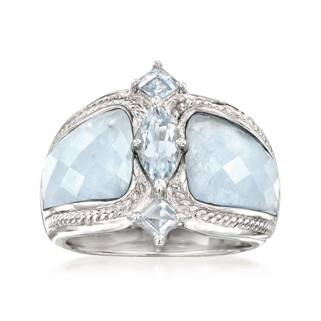 Ross-Simons 5.85 ct. t.w. Aquamarine Ring in Sterling Silver