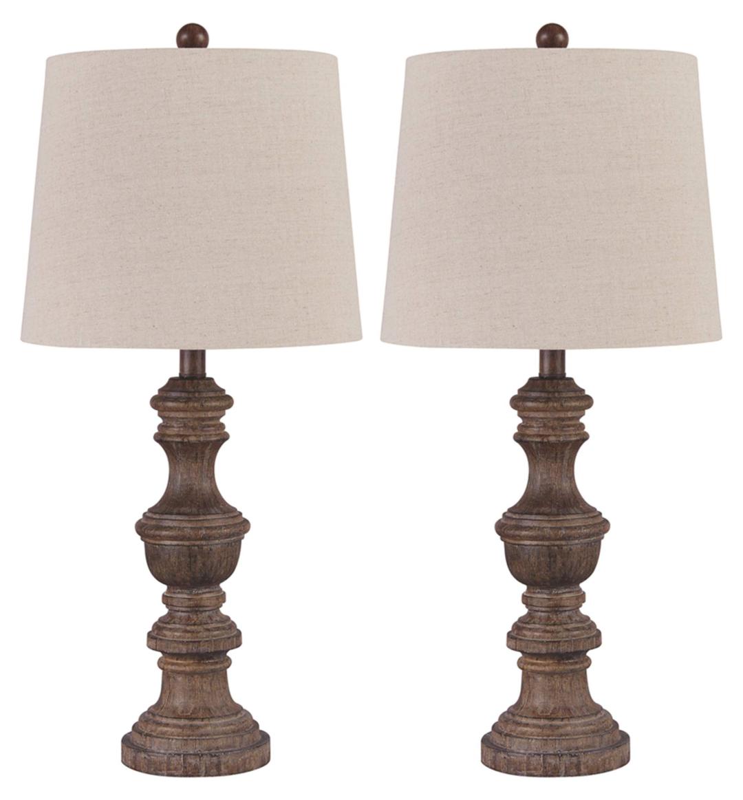 Signature Design by Ashley Magaly Cottage 27.65" Table Lamp, 2 Count Lamps, Brown