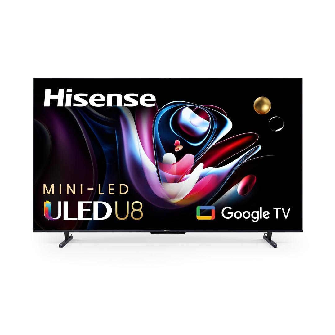 Hisense 65-Inch Class U8 Series Mini-LED ULED 4K UHD Google Smart TV (65U8K) - QLED, 480 Motion Rate, 144Hz Game Mode Pro, Dolby Vision IQ, HDMI 2.1, Alexa Compatibility, 2.1.2 Multi-Channel Audio