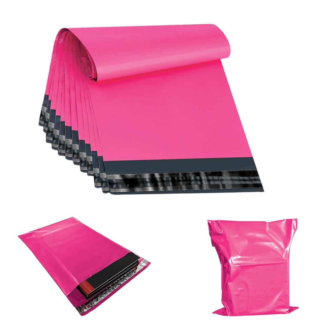 JeeJaan® 50 Pcs of Pink Postage Bags 12 x 16 in Poly Mailer Large Letter Bags 300 x 400 mm