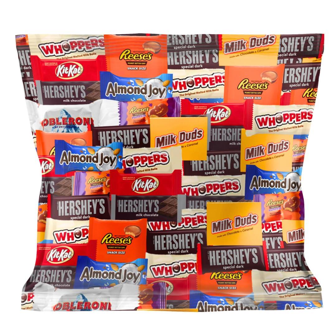 Variety Pack of Fun Size Chocolate Candy - Individually Wrapped Chocolate Mix for Parties, Gift Bags, and Everyday Treats (2 LB)