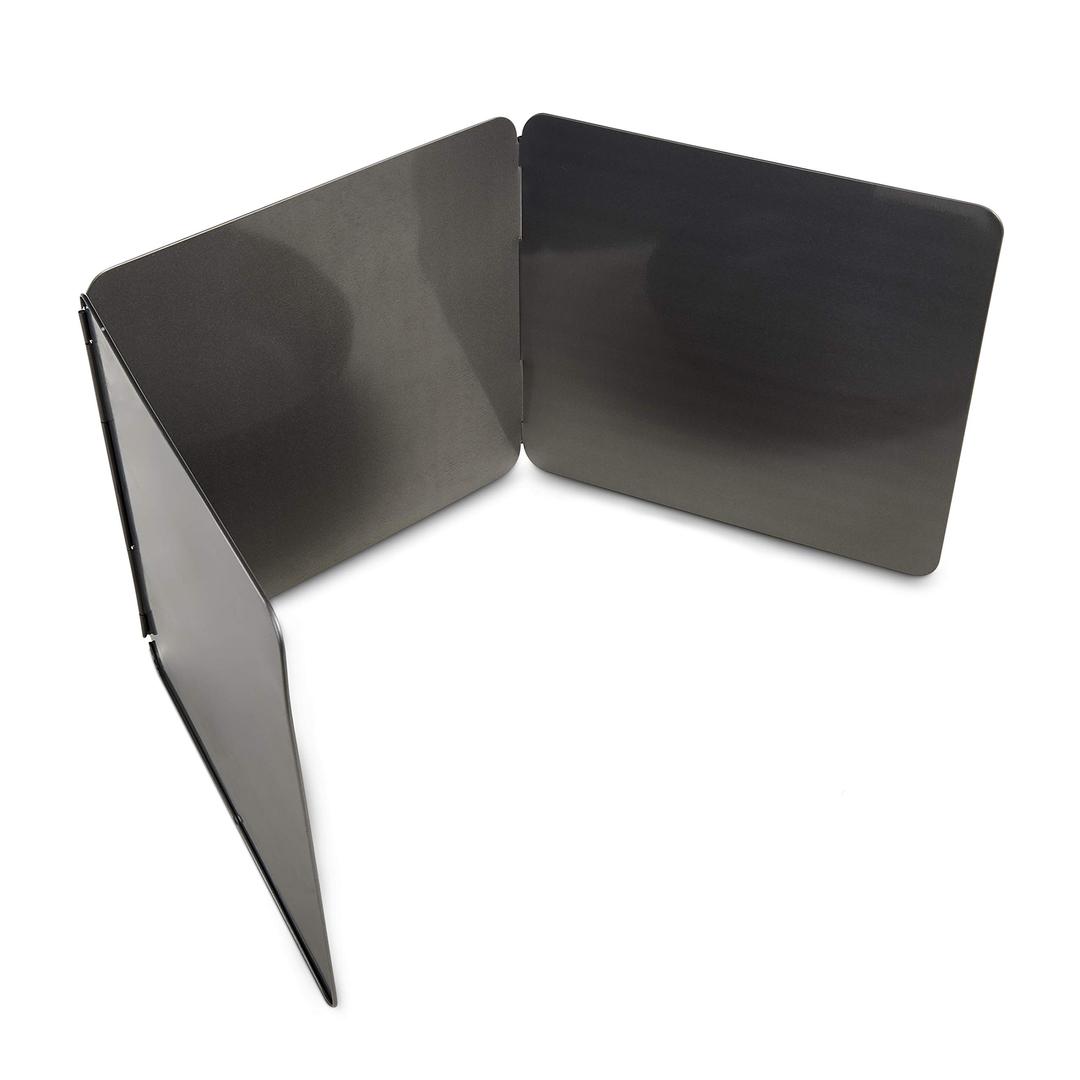 HIC Kitchen 3-Sided Splatter Guard, Non-Stick Carbon Steel, Heat Safe to 450-Degrees Fahrenheit, Folds Flat For Storage