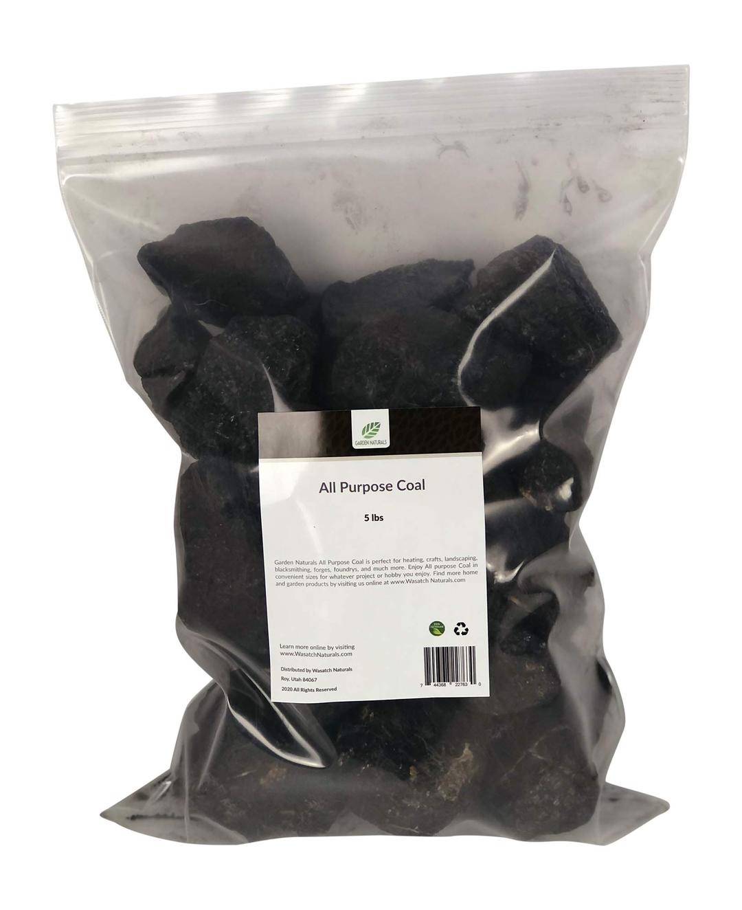 All Purpose Bituminous Coal by Garden Naturals 5 Pounds for Forges, Foundries, Grills, and Furnaces.