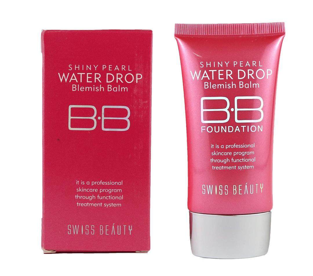 Swiss Beauty SPF-15 B.B Foundation ~ Shiny Pearl Water Drop Blemish Balm ~ Professional Skin Care Cream ~ 40ml