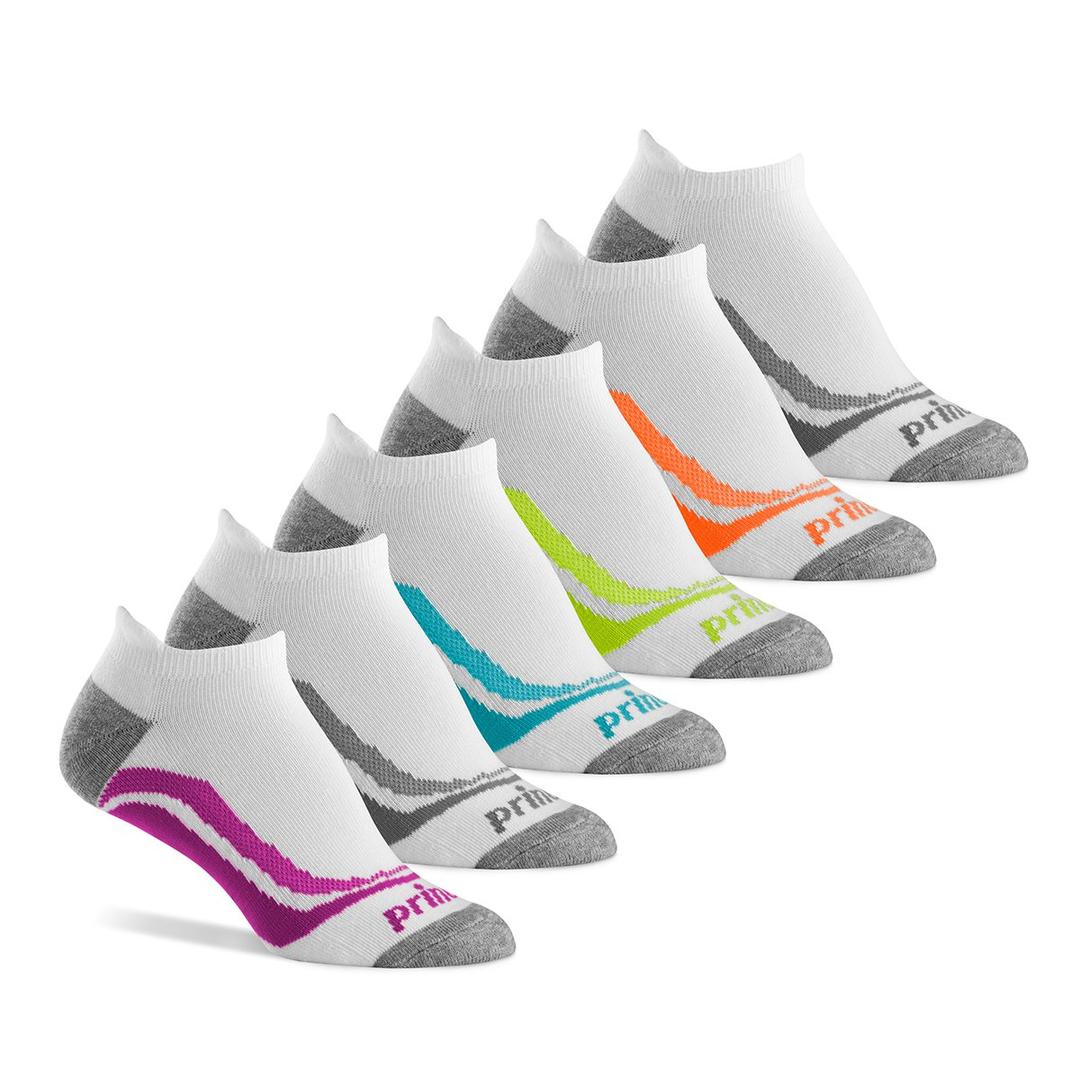 Prince Women’s Low Cut Tab Athletic Socks with Cushion for Running, Tennis, and Casual Use (6 Pair Pack)