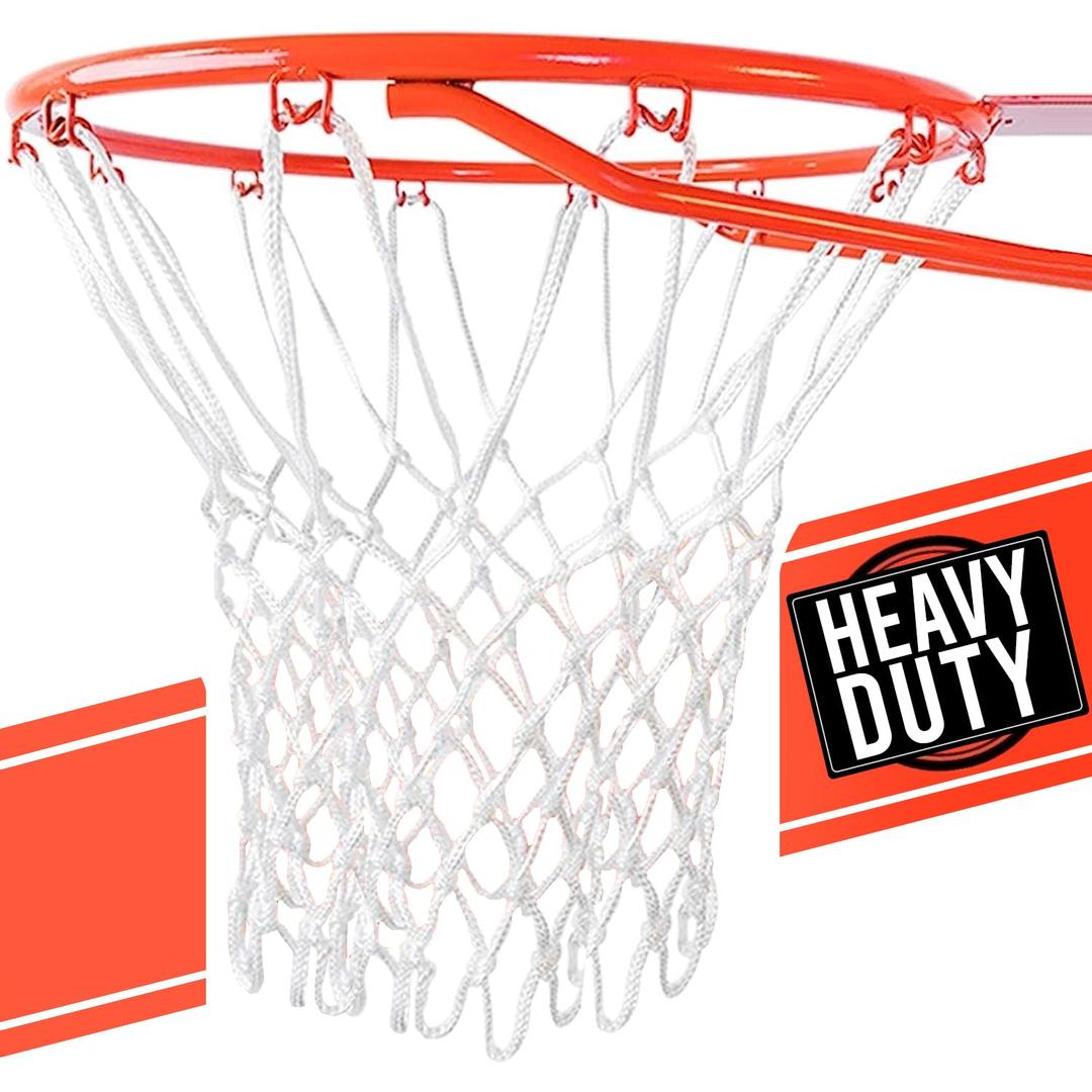 Heavy Duty Basketball Net Replacement - All Weather Anti Whip, Fits Standard Indoor or Outdoor Rims - 12 Loops