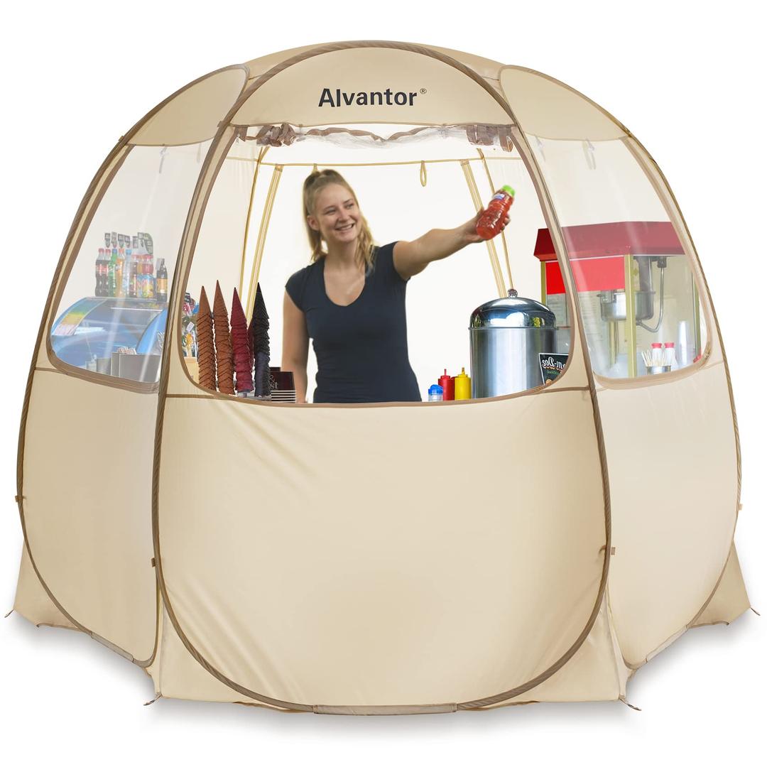 AlvantorPop Up Canopy for Commercial Activity - Vendor Booth Event Tent - 10x10 - Camping Gazebos - Beige