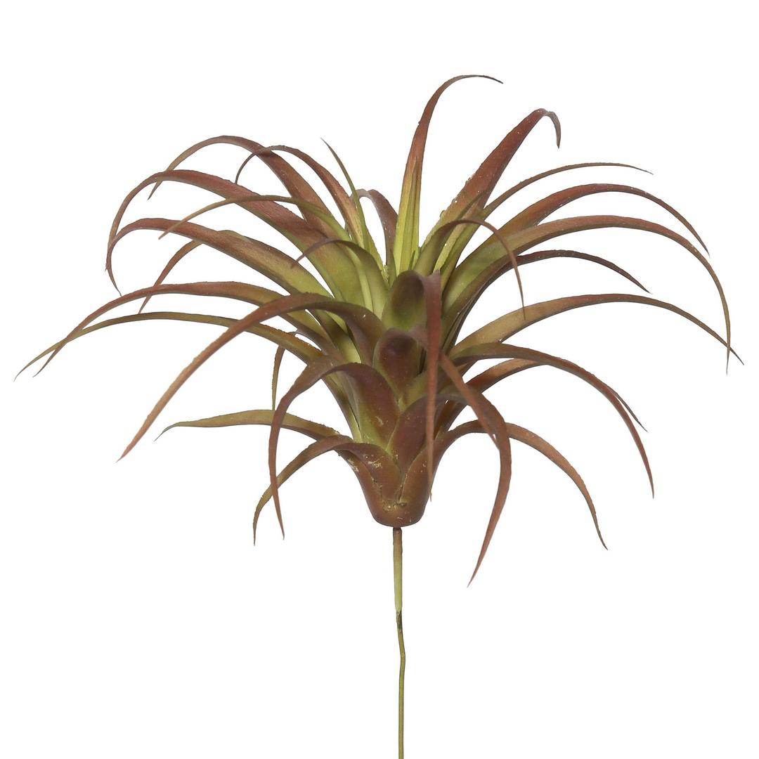 Vickerman Everyday 6.5" Indoor Artificial Green and Red Tillandsia Pick - Decorative Pick of Durable Polyester Greenery for Home Or Office - Maintenance Free - 3 per Pack