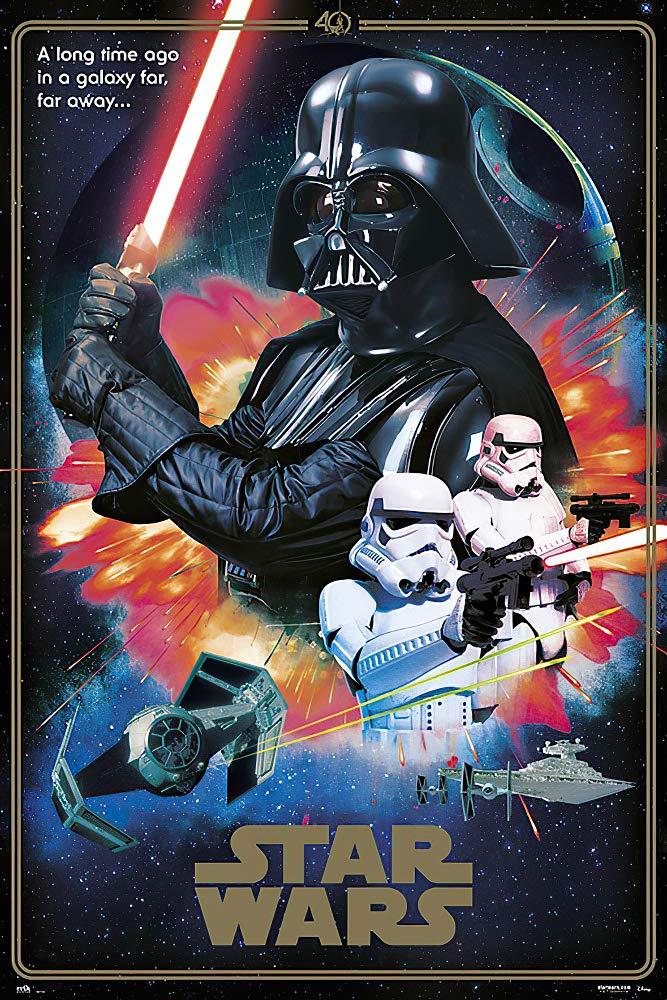 POSTER STOP ONLINE Star Wars Episode IV - A New Hope - Movie Poster/Print (40th Anniversary Collage - The Villains - Darth Vader & Stormtroopers) (Size 24" x 36")