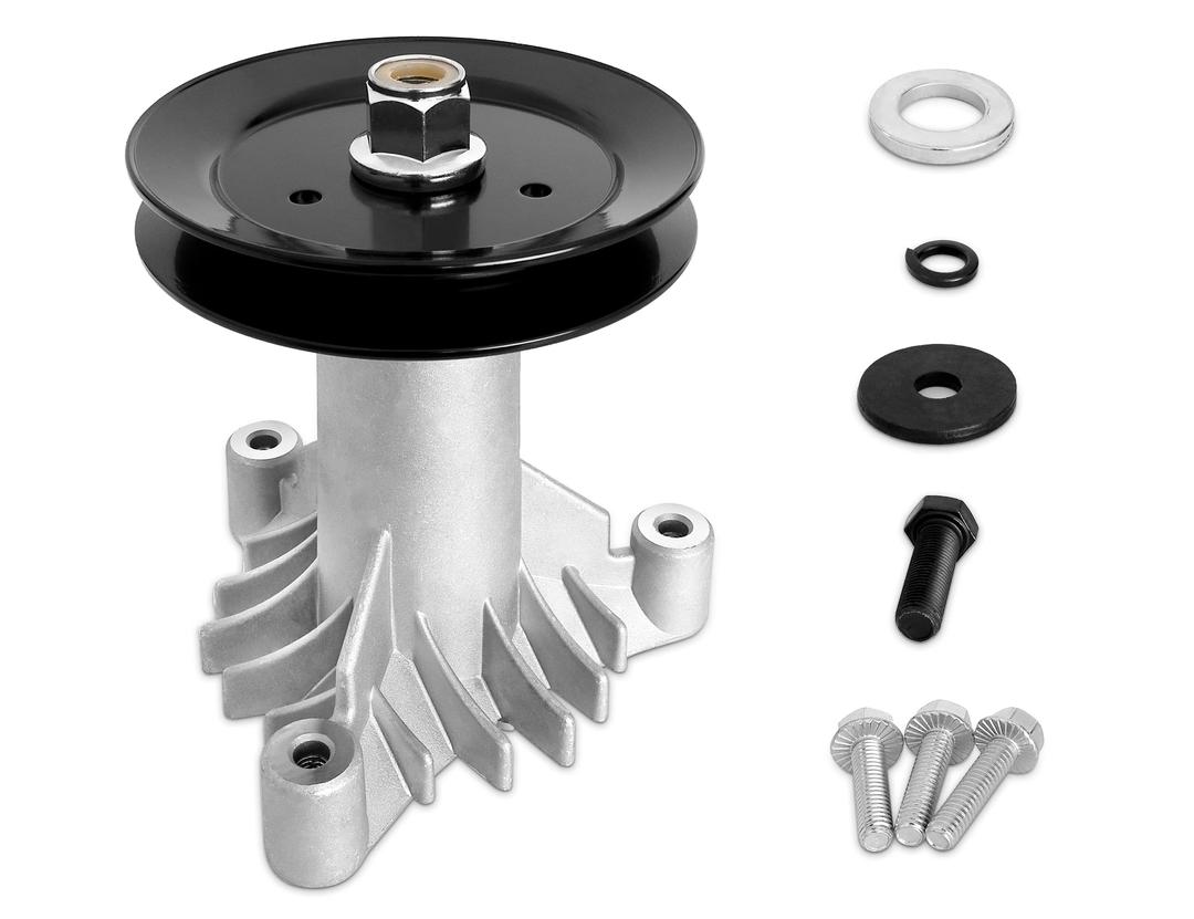 Fourtry 130794 Spindle 153535 Pulley Compatible with Craftsman Mower - Spindle Assembly with Pulley Compatible with Craftsman LT1000 LT2000 DYT4000 42" Deck Tractor, HU, Poulan Pro Riding Mower