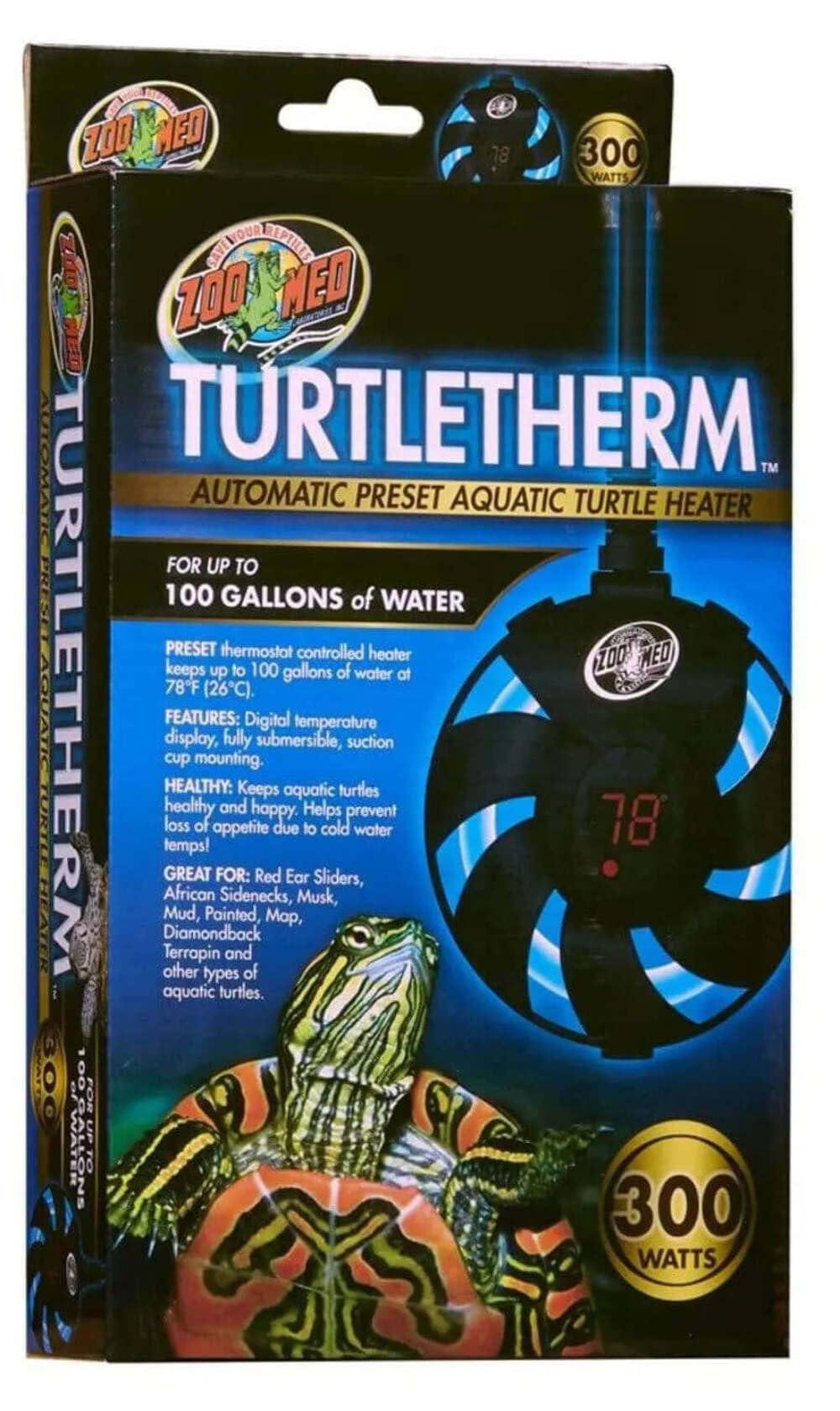 Zoo Med TURTLETHERM Automatic Preset Aquatic Turtle Heater (Up to 100 Gallons) 300 Watt