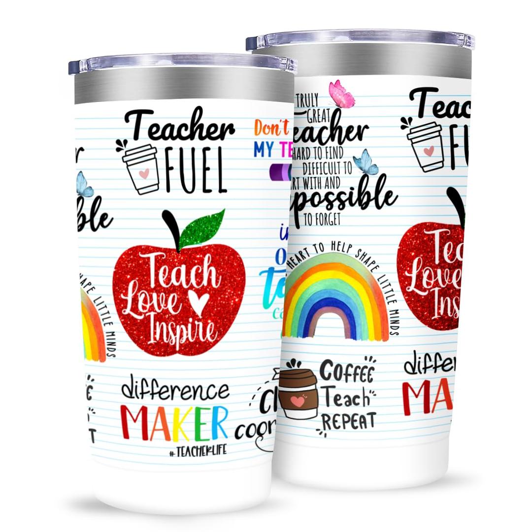 MFGNEH Teacher Gifts for Women, Men, Teacher Appreciation Gifts from Students, Teacher Christmas Gifts, Teacher Birthday Gifts, Back to School Gifts, 20 oz Travel Tumbler Coffee Cup