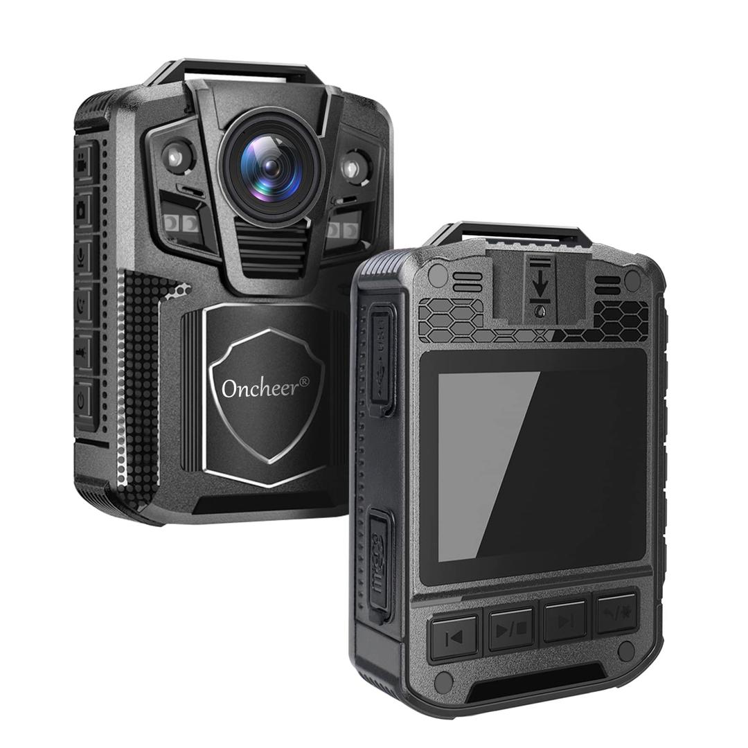 1080P Patrol Sport Body Camera, Video Recorder Cams with 64G SD Card, Shoulder & Waist Clip, Infrared Night Vision Bodycam, 24H Continous Record for Police Security Guards Sporting Trip