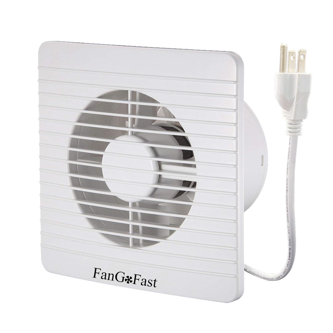 6inch Window Fan, 150mm 80CFM Replacement Bathroom Exhaust Fan w/UL Cord for Home, Office, Toilet Ventilation & Decor