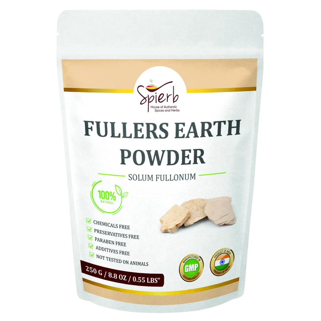 Spierb Fullers Earth Powder 250gm - Indian Healing Clay Mask Bentonite Clay Fine Multani Mitti Mud Powder for skin care Face Mask Fuller's earth clay Natural Clay Powder 100% Natural Face Pack