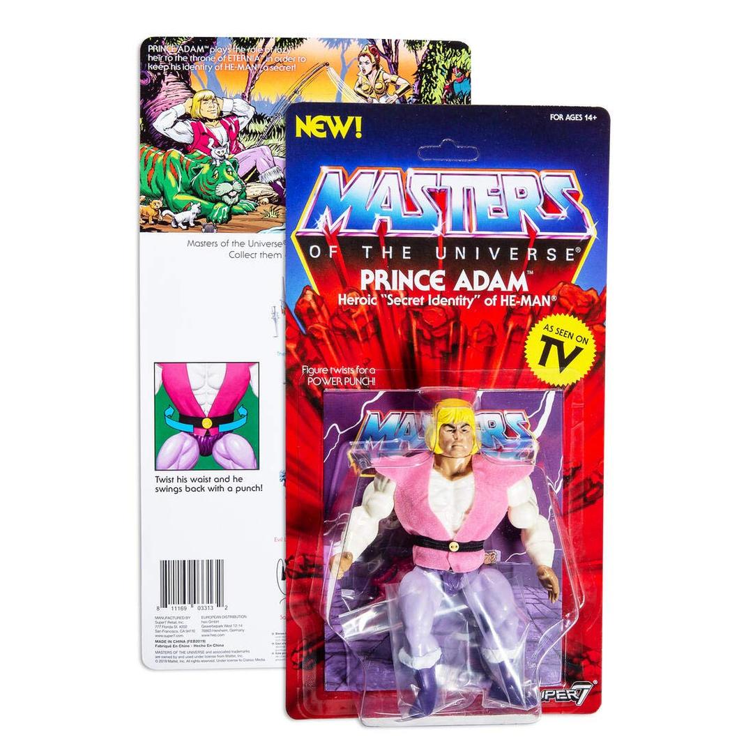 Masters of the Universe SUPER7 Vintage Collection Prince Adam Action Figure, Multi-Colour, 14 cm