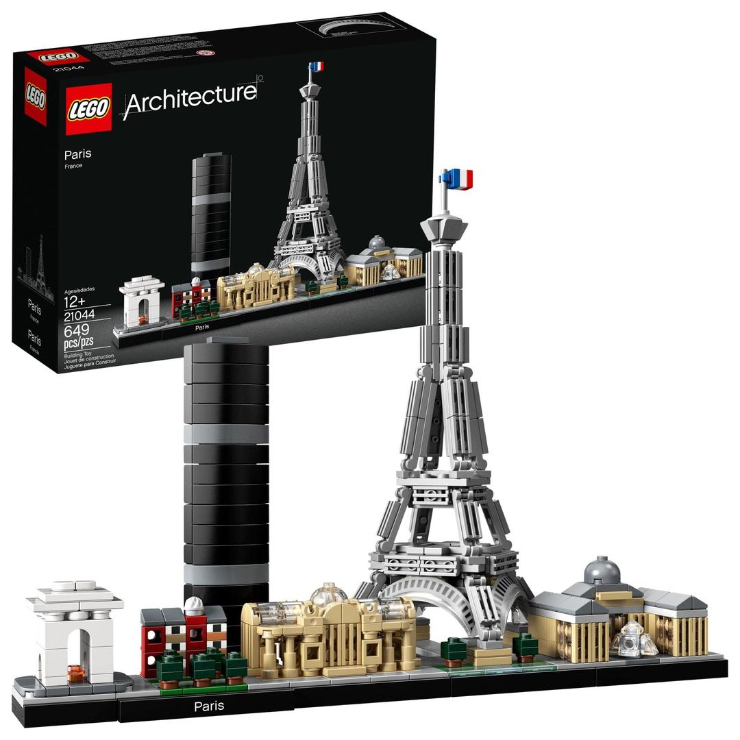 LEGOArchitecture Paris Skyline, Collectible Model Building Kit with Eiffel Tower and The Louvre, Skyline Collection, Office Home Décor, Unique Gift to Unleash Any Adult's Creativity, 21044