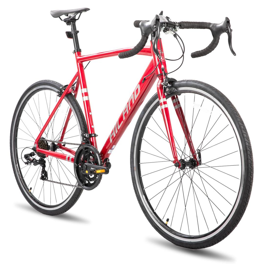 HILAND 700c Road Bike 14 Speed, Aluminum Frame Racing Bike, City Commuter Bicycle for Men Women