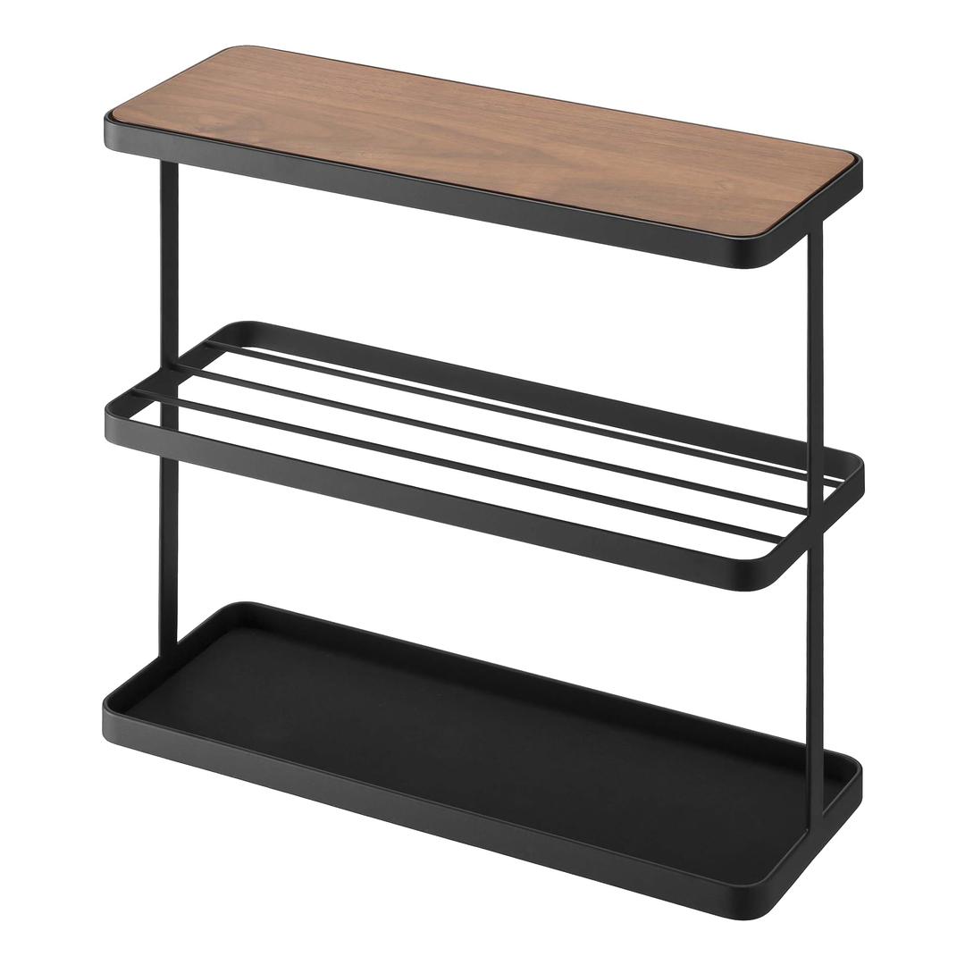 Yamazaki Home Storage Steel | End + Side Tables, One Size, Black