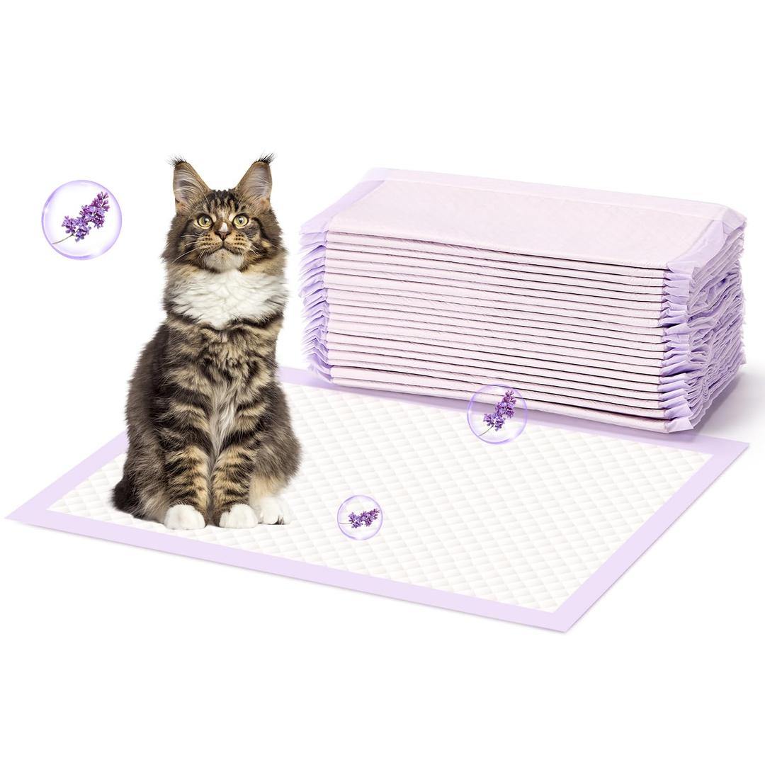 Cat Pads Refills for Litter Box: Cat Litter Mat for Tidy Cats Breeze Litter System - Thickened 6-Layer Super Absorbent Breeze Pads - 16.9" X 11.4" Odor Control - Lemon Scent - Pack of 20