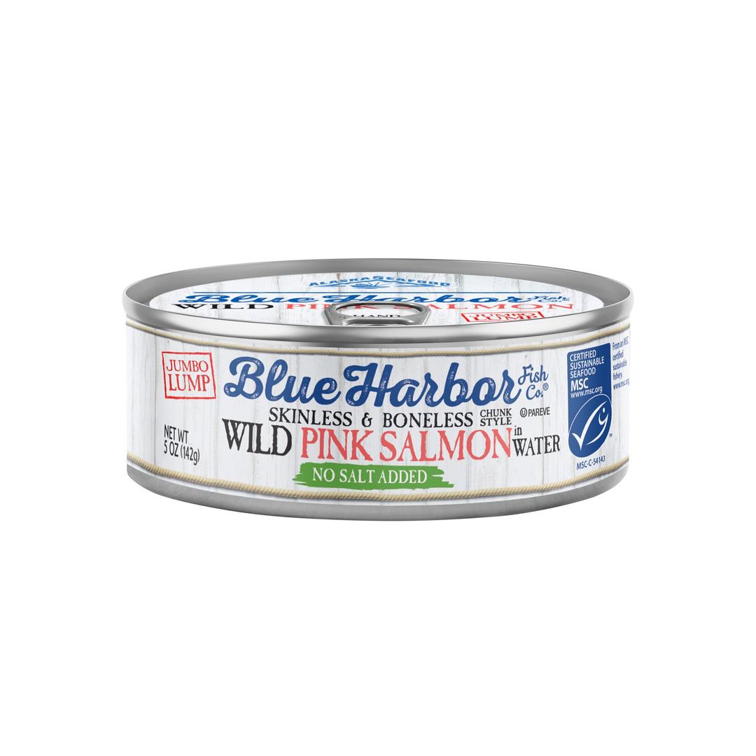 Blue Harbor Fish Co.Wild Pink Salmon in Water No Salt Added - 5 oz Can (Pack of 12)