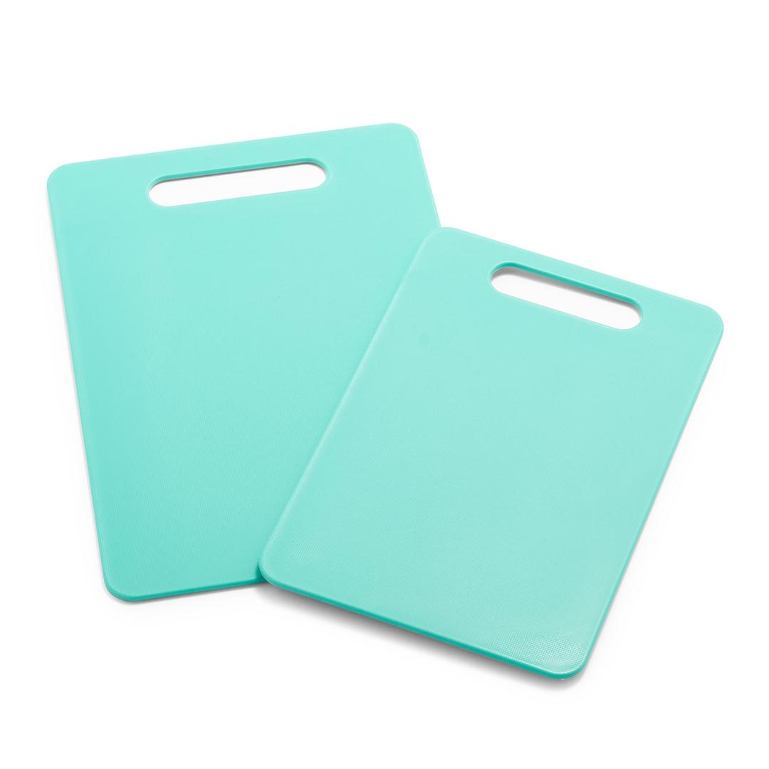 GreenLife 2 Piece Cutting Board Kitchen Set, 8" x 12" and 10" x 14" set, Dishwasher Safe, Extra Durable, Turquoise