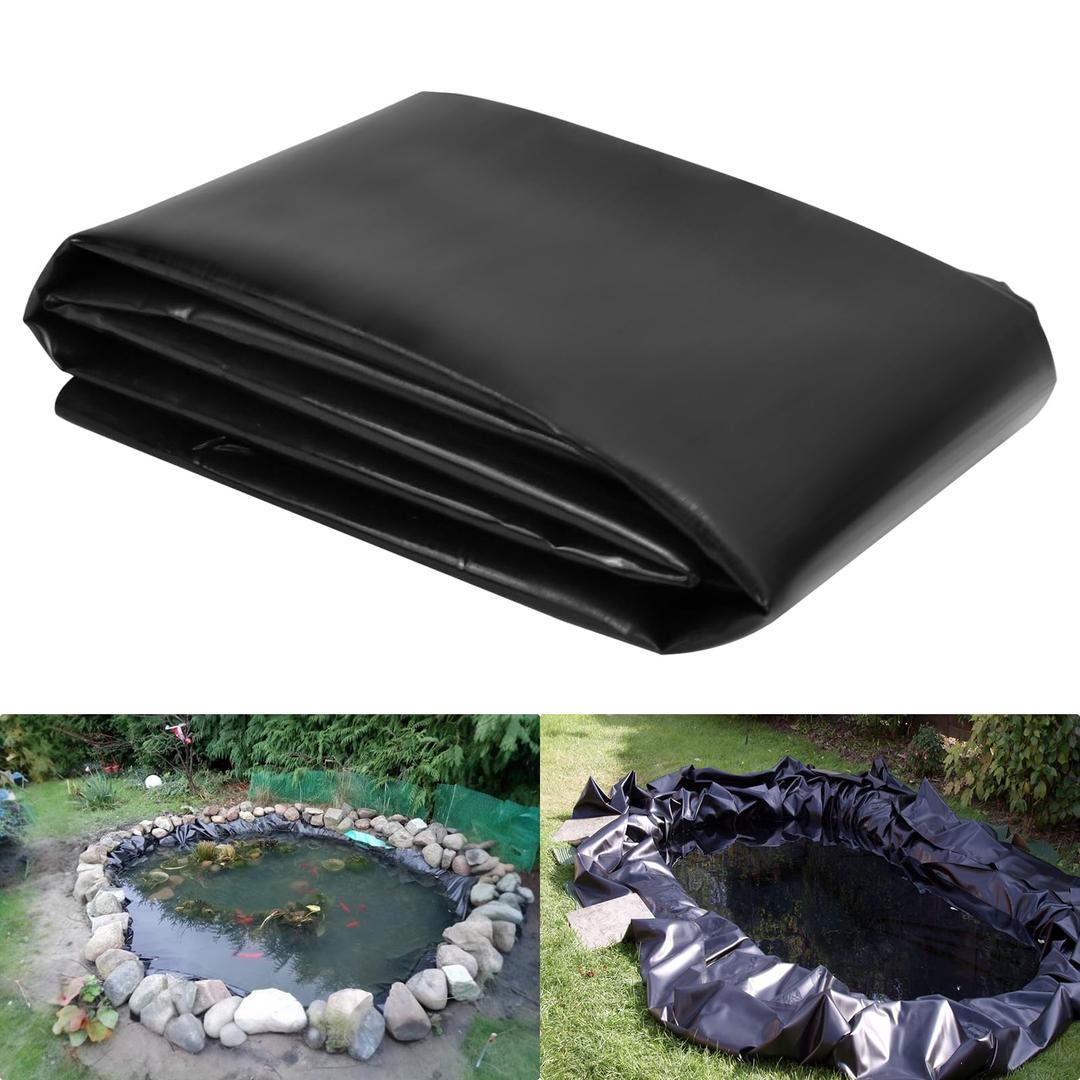 Pond Liner, 20 Mil HDPE Pond Liners for Outdoor Ponds, 7 X 10 Ft Large Size Plastic Pond for Garden Landscape, Aquaculture, Pond, Construction Site