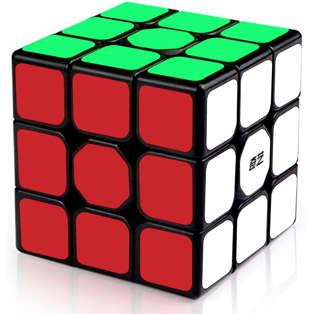 TOYVENTURES Professional Speed Cube 3x3x3, Durable Smooth Puzzle Toys Portable for Kids & Adults (Standard, 3x3 Black)