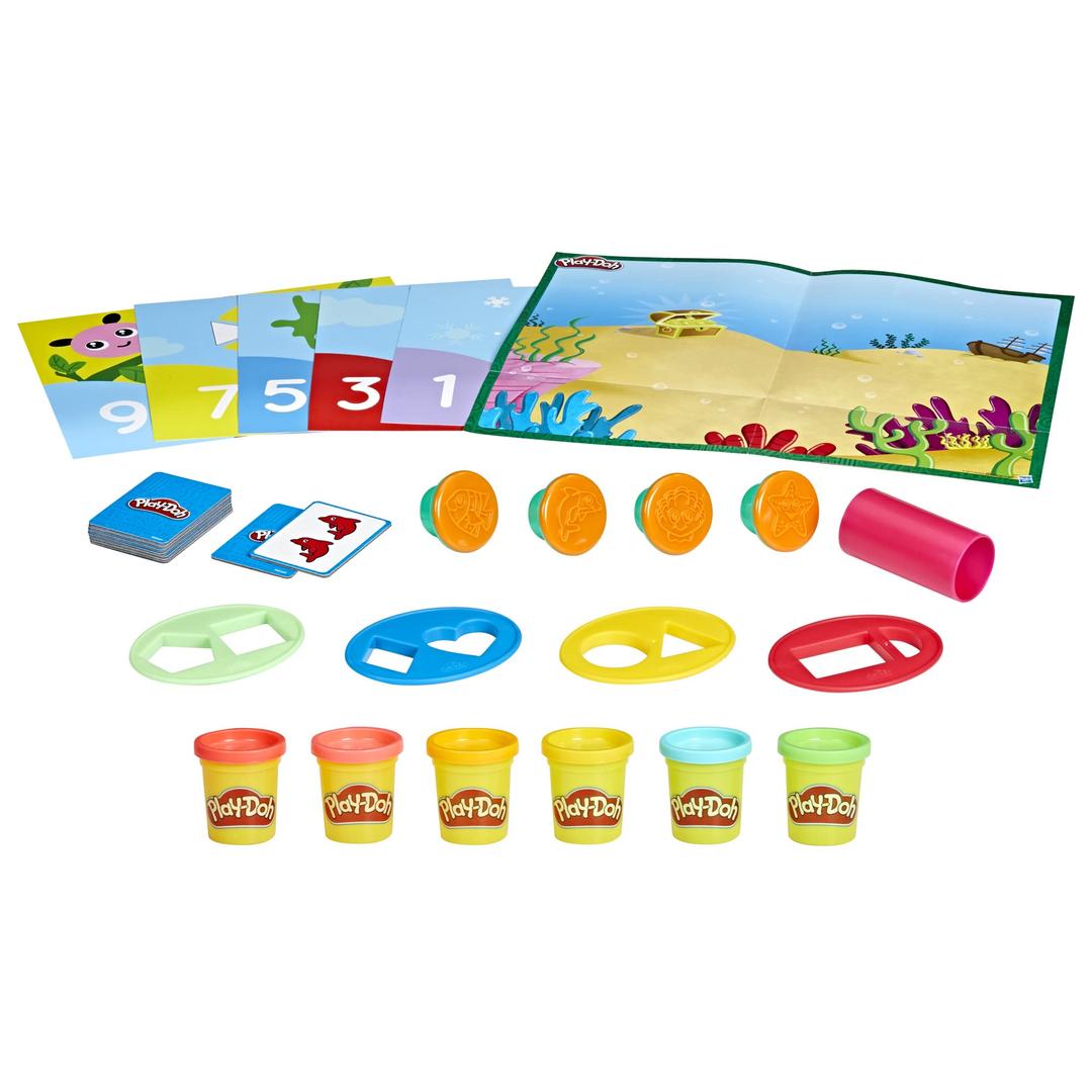 Play-DohCreate & Count Numbers Playset with 6 Double-Sided Playmats, 10 Counting Flashcards & 6 Cans, Back to School Classroom Supplies, Preschool Toys, Ages 2+ (Amazon Exclusive)