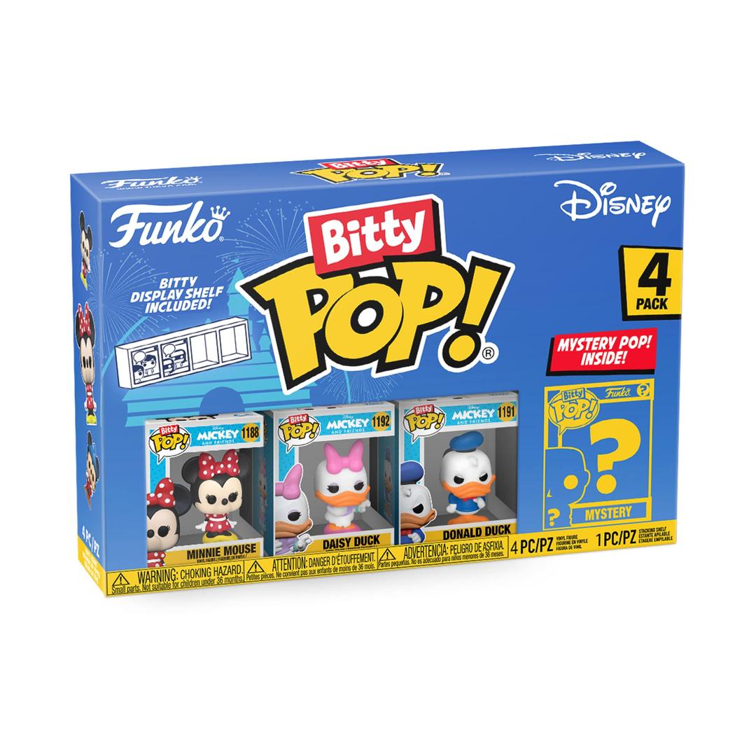 FunkoBitty Pop! Disney Mini Collectible Toys 4-Pack - Minnie Mouse, Daisy Duck, Donald Duck & Mystery Chase Figure (Styles May Vary)