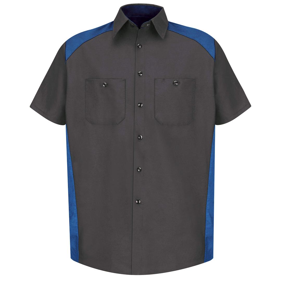 Red Kap Men's Motorsports Shirt, Short Sleeve