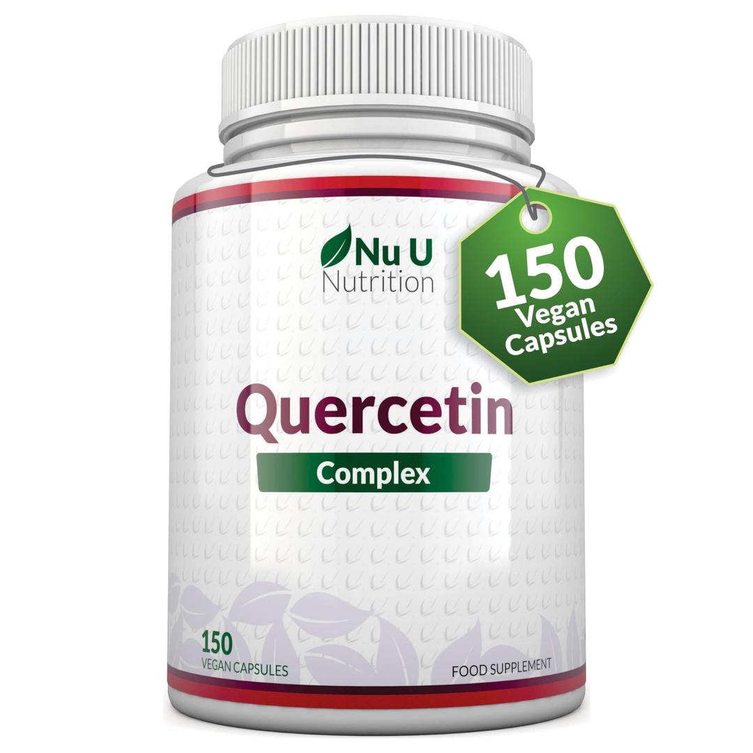 Quercetin 500mg with Bromelain & Vitamin C - 150 Vegan Capsules - Full Quercetin Complex with Added Rosehip, Bioflavonoids, Acerola & Rutin - Made in The UK