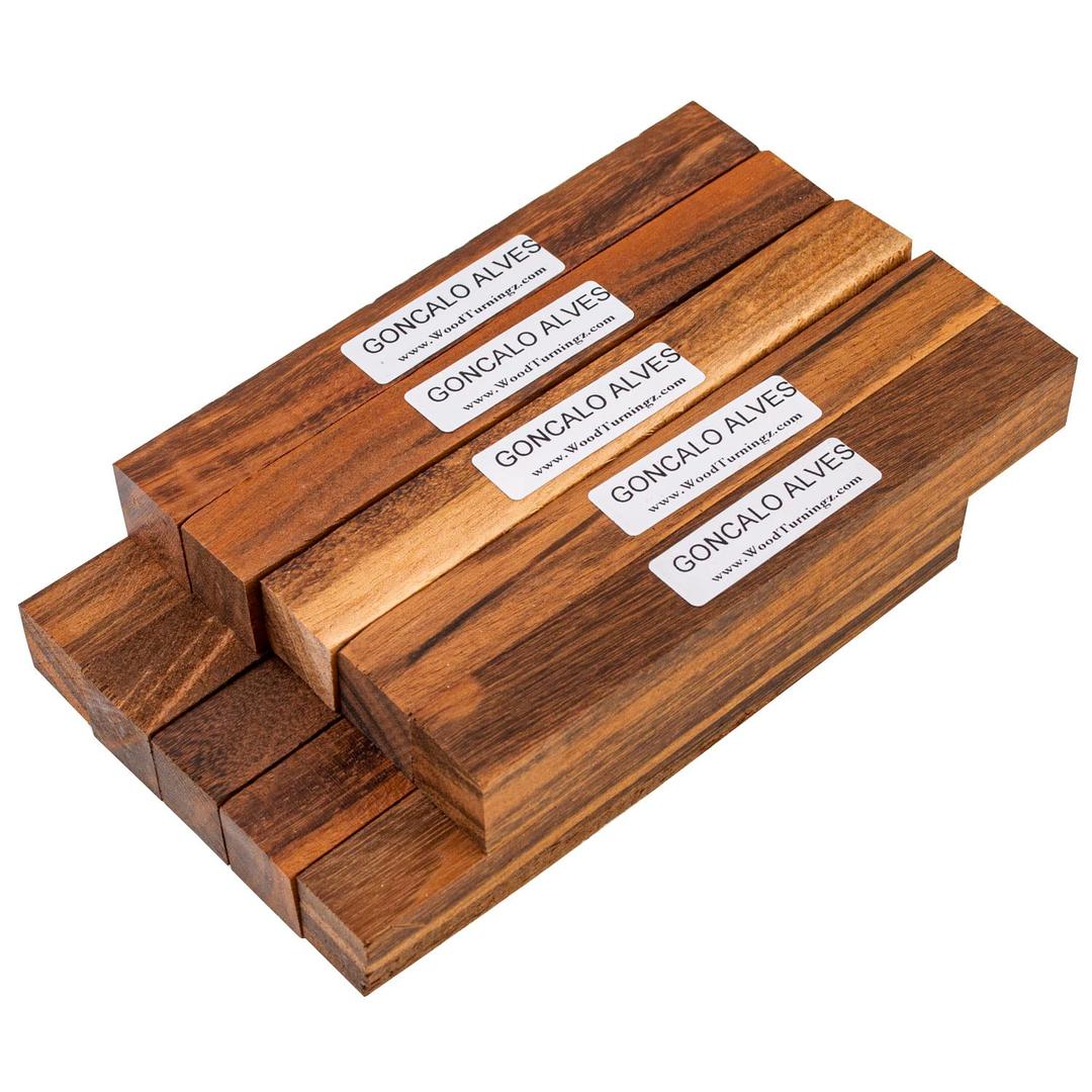 WoodTurningz Goncalo Alves/Tigerwood Ebony Pen Blanks (10 Pack)