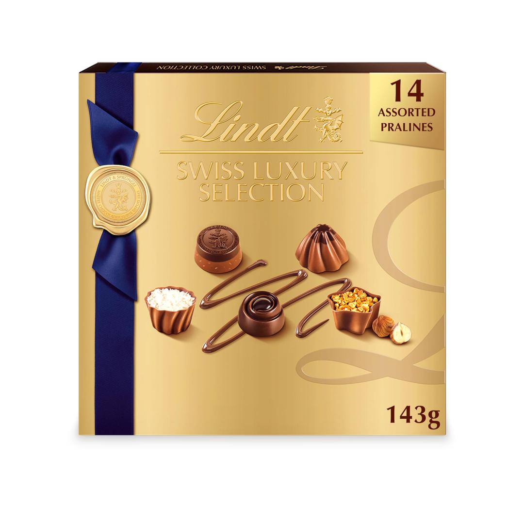 Lindt Swiss Luxury Selection Assorted Chocolates, Chocolate Gift Box, Great for gift giving, 5.1 oz Gift Box