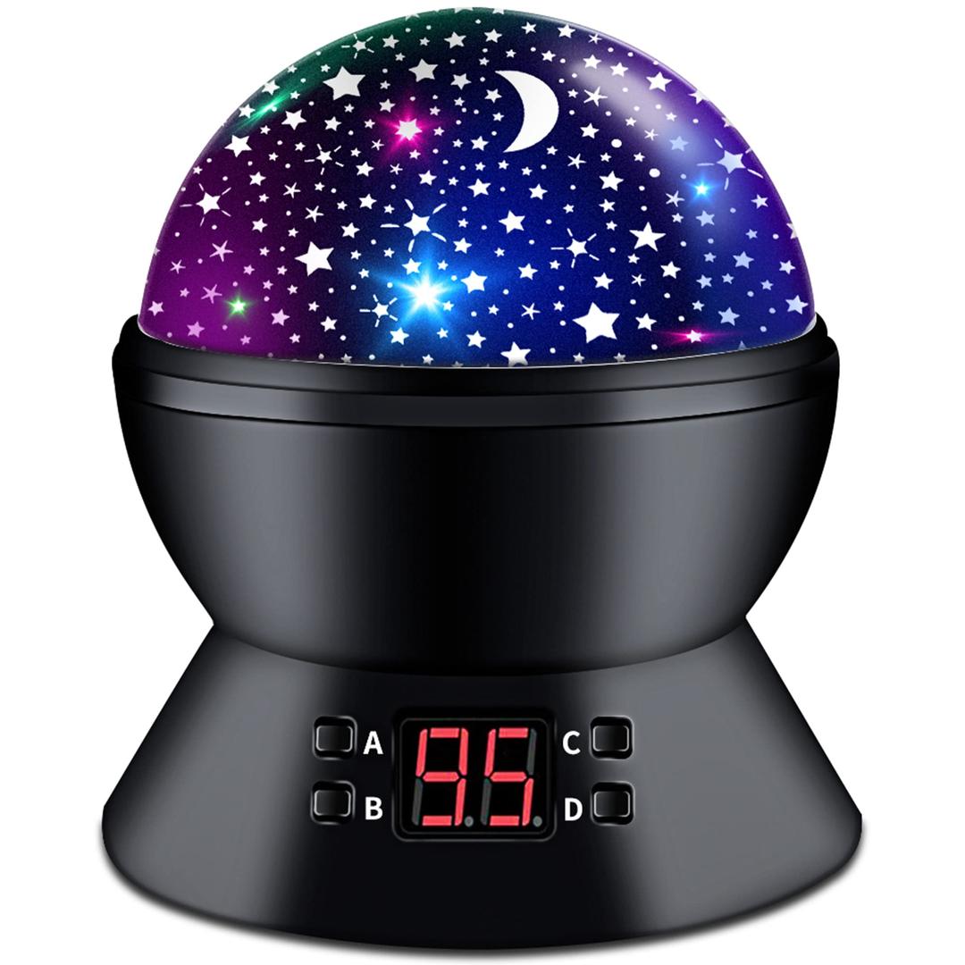 Star Projector Night Light for Kids Bedroom Ceiling Baby Starry Sky Night Lamp with Timer and Rotating Birthday Gifts for Boys Girls Toddlers Black