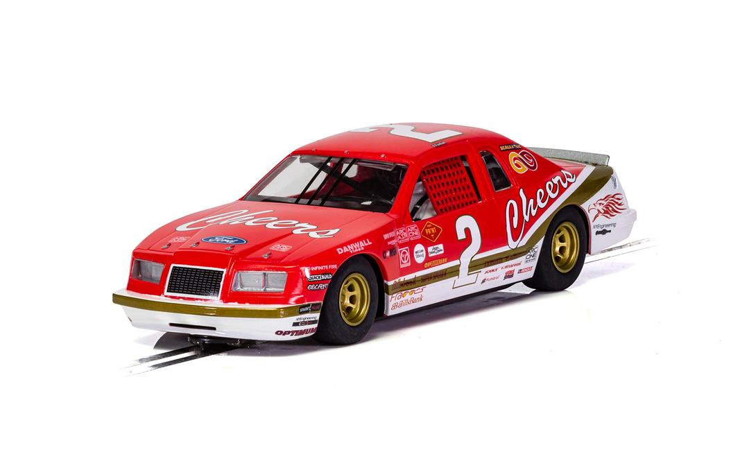 ScalextricFord Thunderbird 'Cheers' #2 1:32 Slot Race Car C4067, Red/White