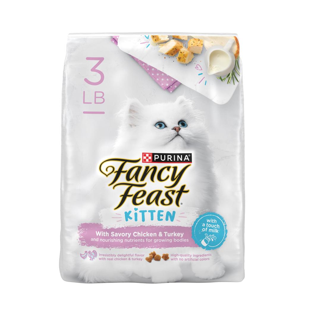 Purina Fancy Feast Kitten with Savory Chicken and Turkey Kitten Dry Food - 3 Pound (Pack of 1)