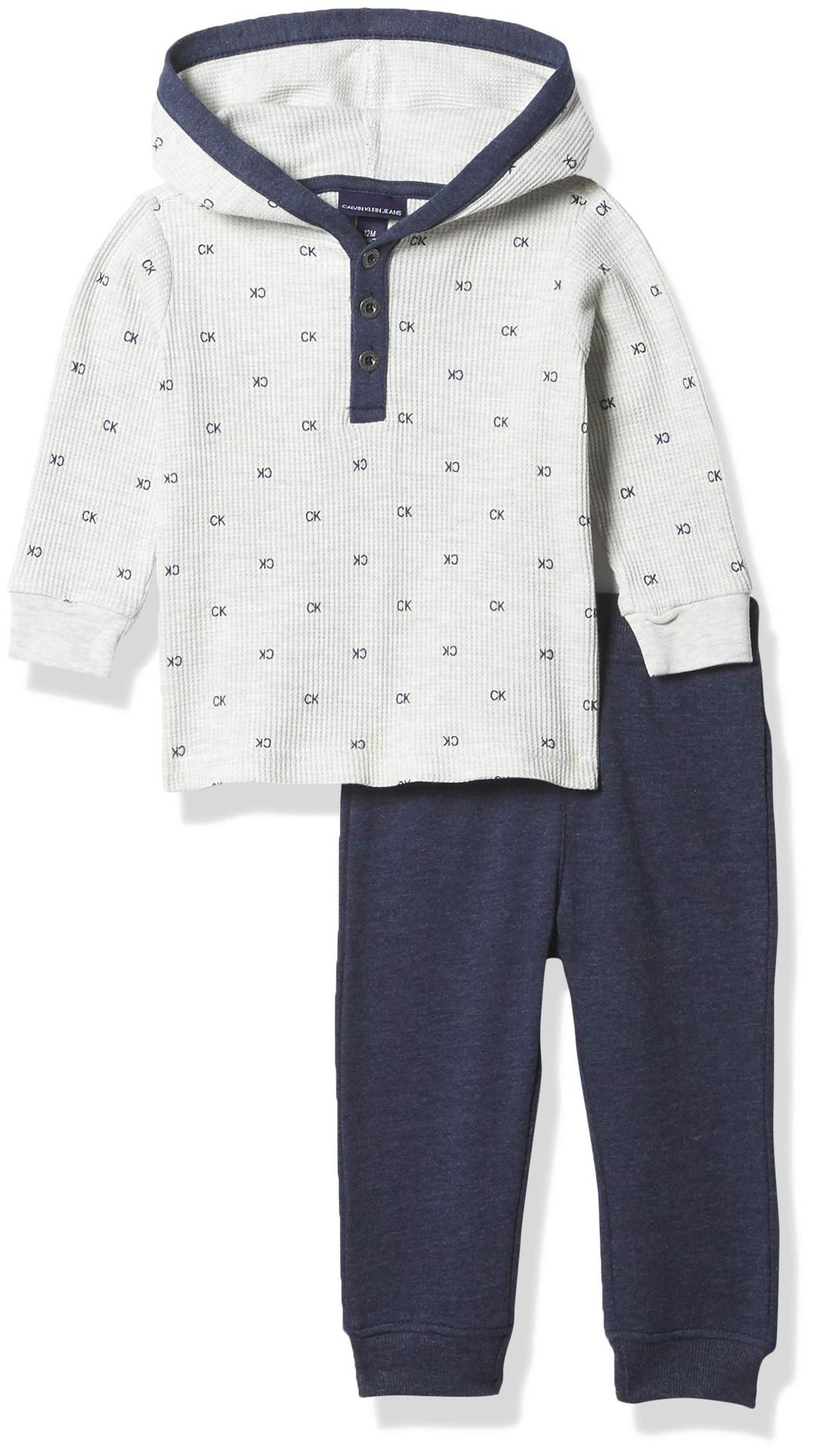 Calvin Klein Baby Boys' 2 Pieces Bodysuit Pants Set