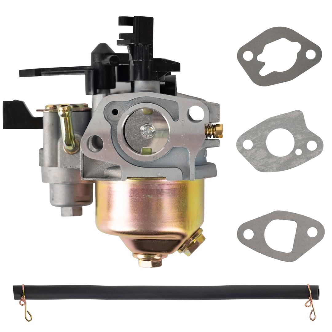 BlueStarsGX160 GX200 Carburetor with Mounting Gaskets Fuel Line Kit - for Honda GX120 GX140 GX160 GX168 GX200 5HP 5.5HP 6.5HP Engine - Replaces 16100-ZH8-W61 16100-ZE1-814 W/Choke Lever Carb