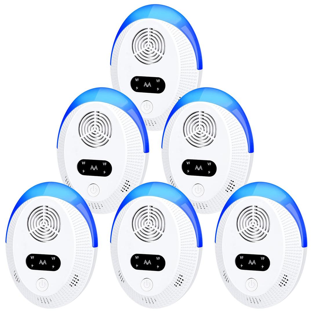 2024 Upgraded Version Ultrasonic Pest Repeller, Mouse Repellent Indoor, Pest Control, Pest Repellent for Home,Kitchen, Office, Warehouse, Hotel 6 Packs