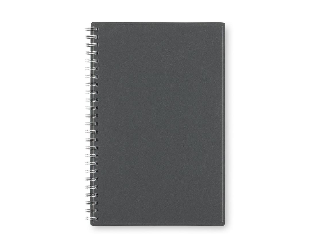 Blue Sky Notes Professional Notebook, Flexible Cover, Twin-Wire Binding, 5.5" x 8", Gray (14040)