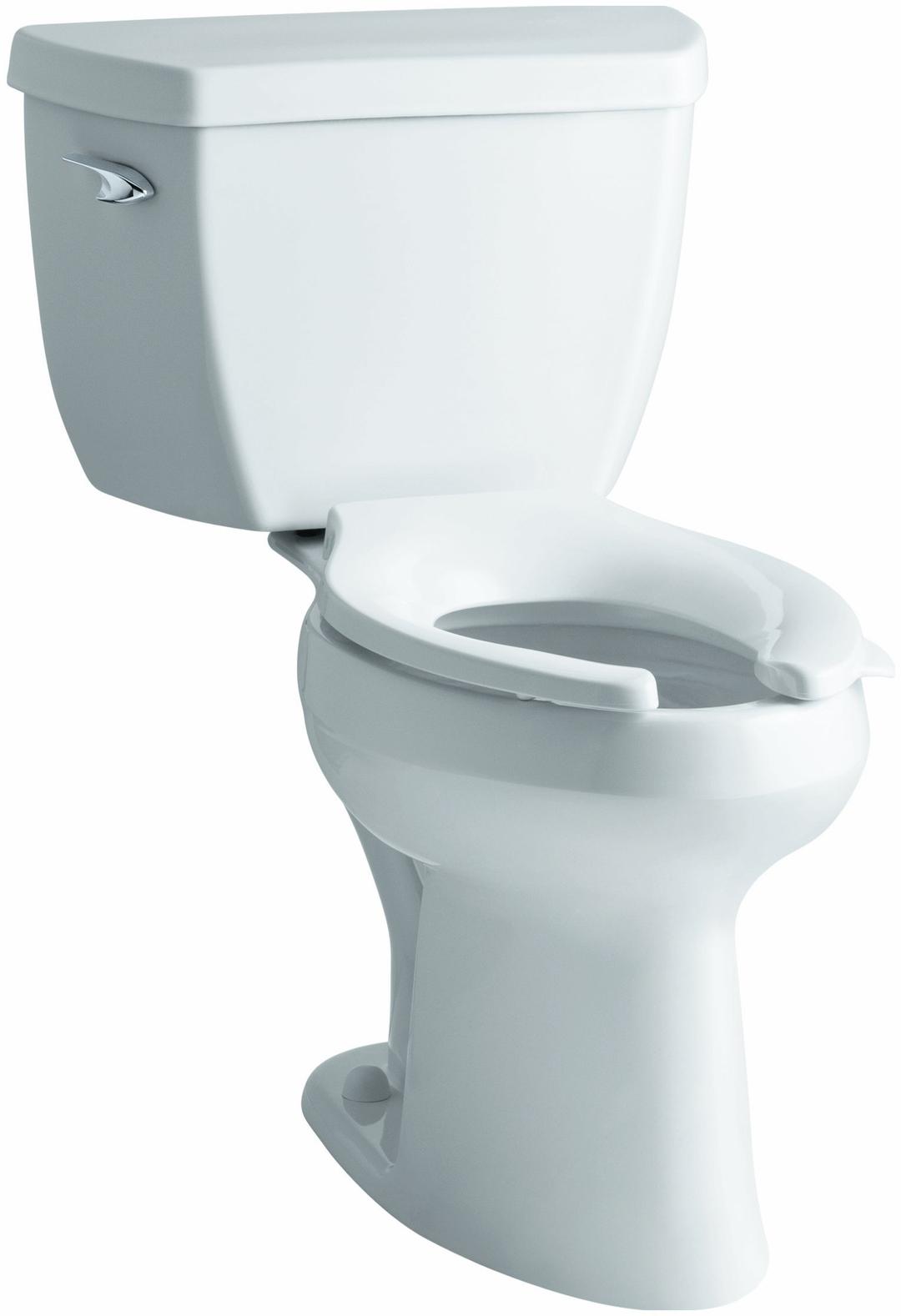 Kohler K-3519-0 Highline Classic Comfort Height Elongated 1.0 gpf Toilet with Left-Hand Trip Lever, Less Seat, White