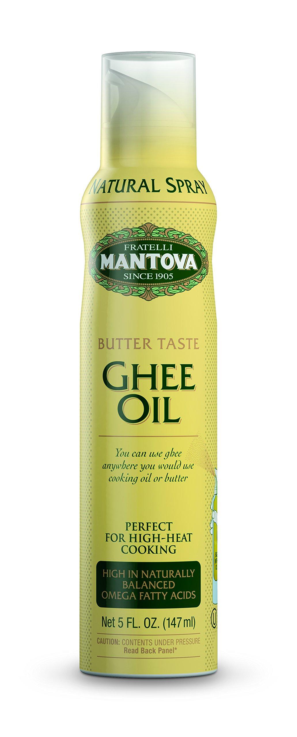 Mantova Spray High in naturally balanced omega fatty acids, with olive oil and avocado oil, 5 Fl Oz, ghee butter