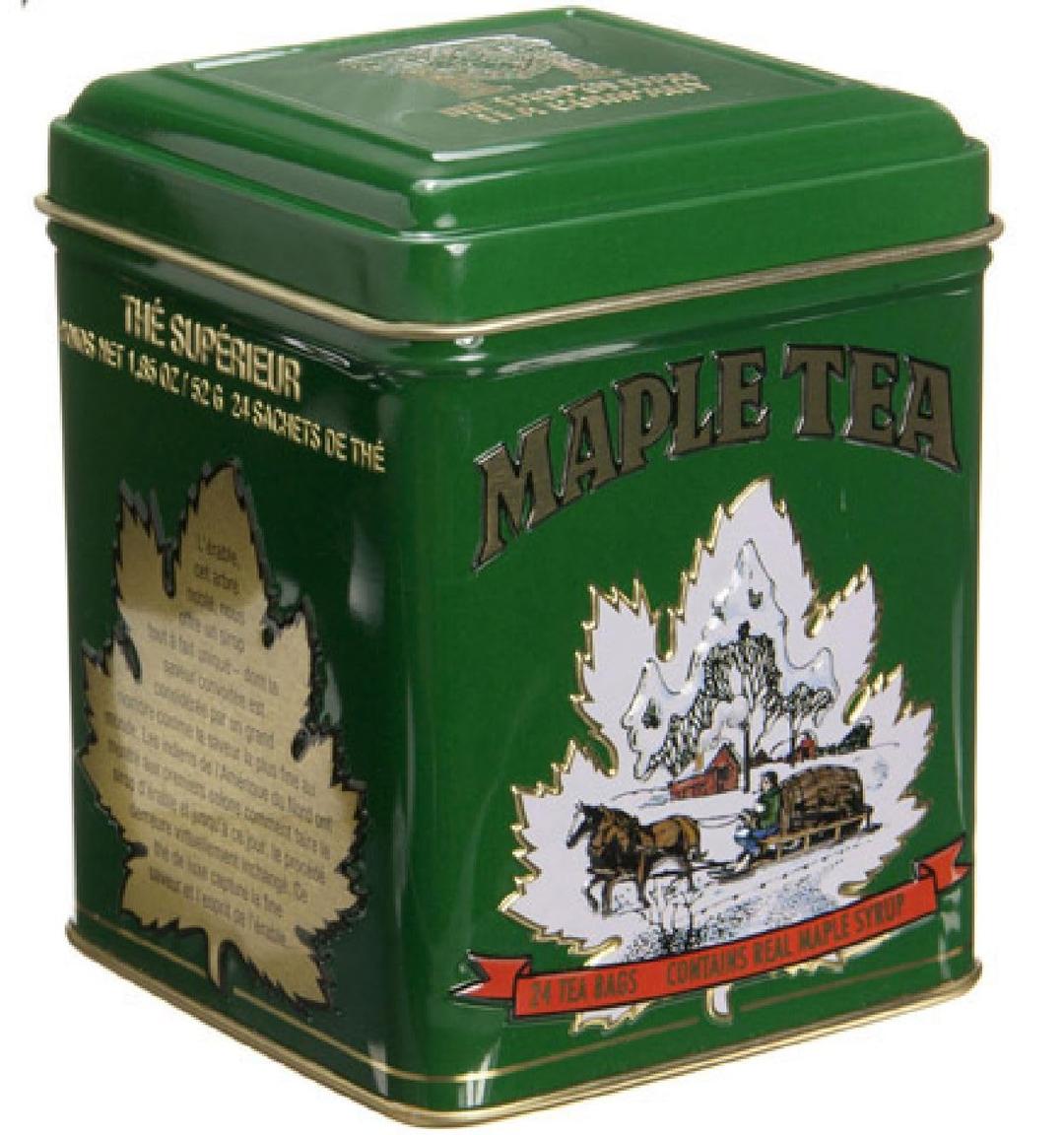 Maple Tea, 24 Tea Bags in a Decorative Metal Tin. A Fantastic Holiday Gift.