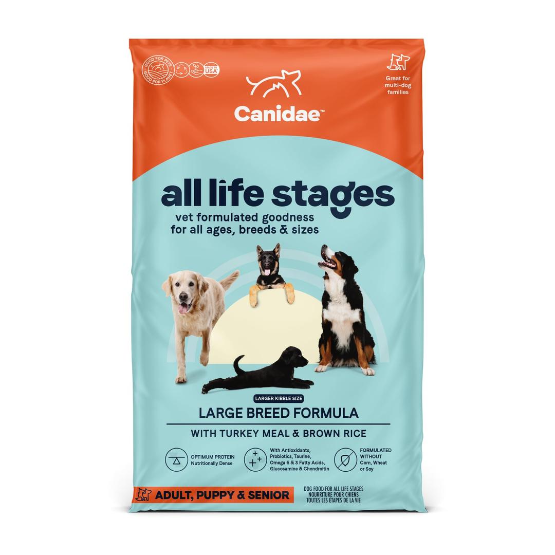 CANIDAEAll Life Stages Dry Dog Food, Large Breed Formula with Turkey Meal & Brown Rice, 40 lbs.