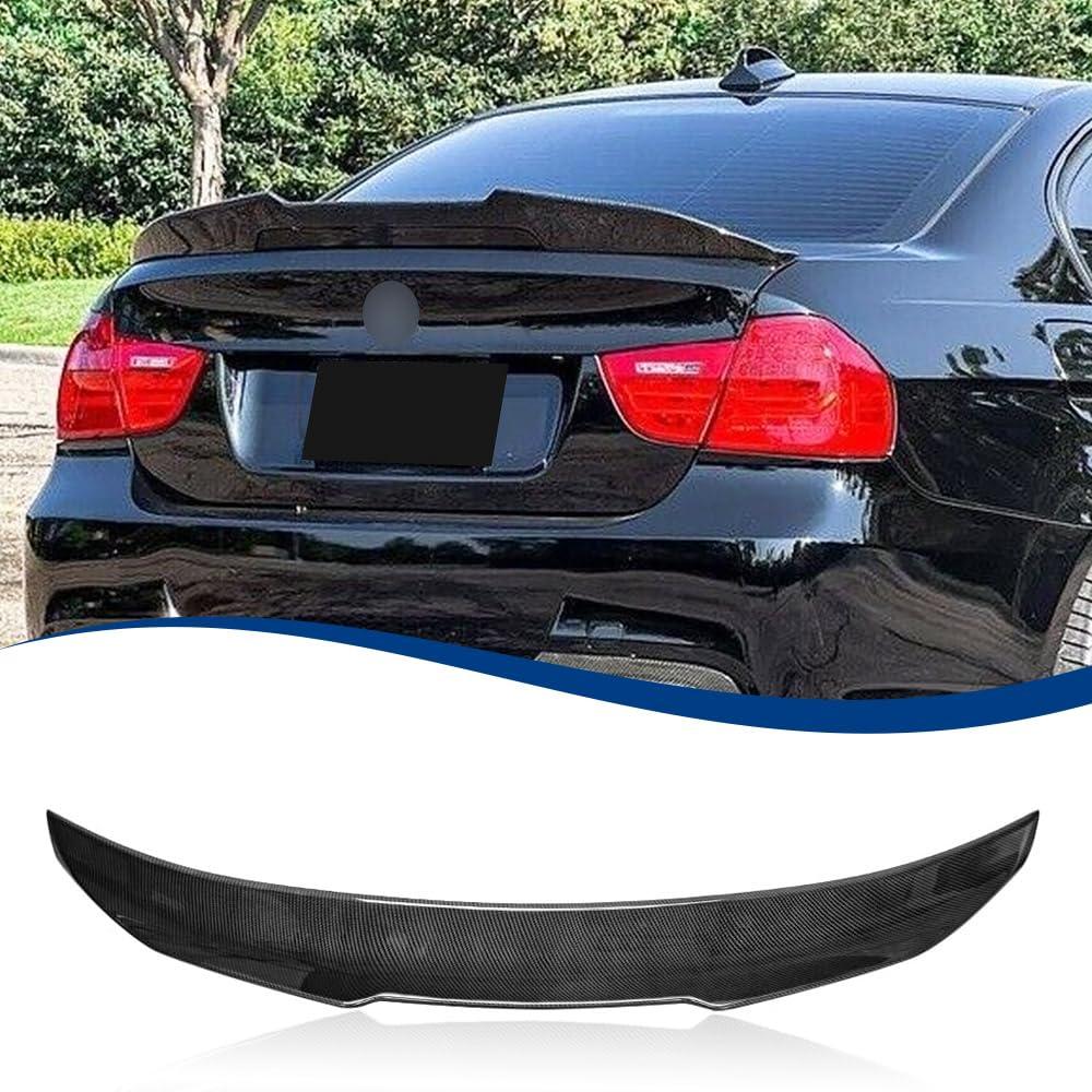 Carbon Fiber Pattern E90 Spoiler PSM-Style Compatible with (2005-2012) 3-Series E90 Sedan / E90 M3 Sedan